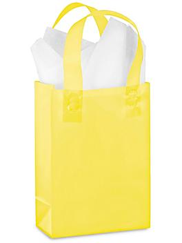 Colored Frosty Shoppers - 5 3/4 x 3 1/4 x 8 3/8", Rose, Yellow S-9697Y