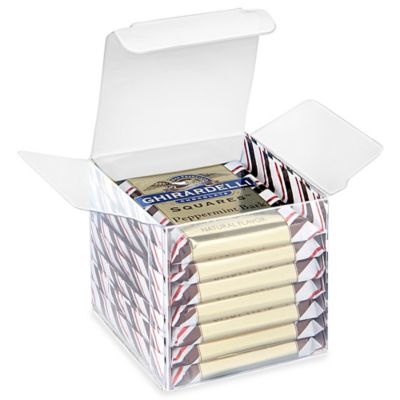 Clear Lid Boxes with Clear Base - 3 3/4 x 3 3/4 x 2 S-10577 - Uline