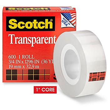 3M 600 Scotch&reg; Transparent Tape - 3/4" x 36 yds S-9782