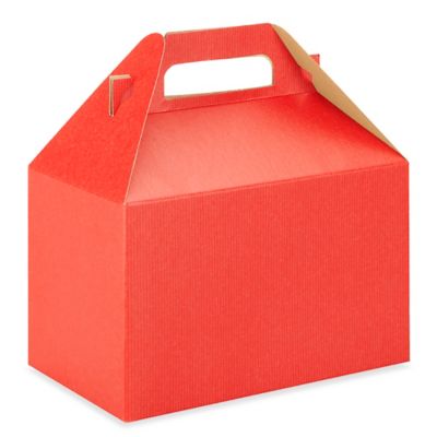 Gable Boxes - 8 x 4 7/8 x 5 1/4", Red S-9798R