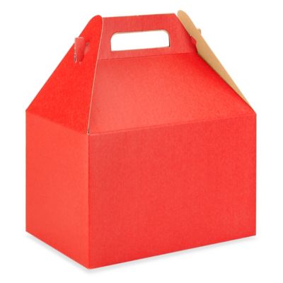 Gable Boxes - 9 x 6 x 6", Red S-9799R