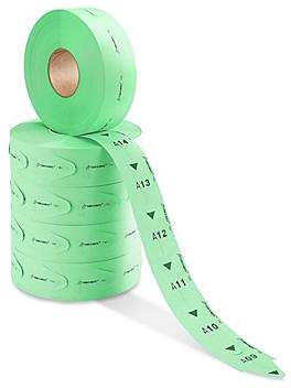 Take-A-Number System - Ticket Rolls, Green S-9802G