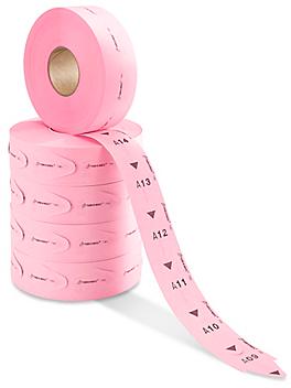 Take-A-Number System - Ticket Rolls, Pink S-9802P