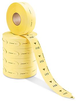 Take-A-Number System - Ticket Rolls, Yellow S-9802Y