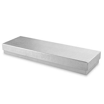Jewelry Boxes - 8 x 2 x 7/8", Silver S-9817SIL