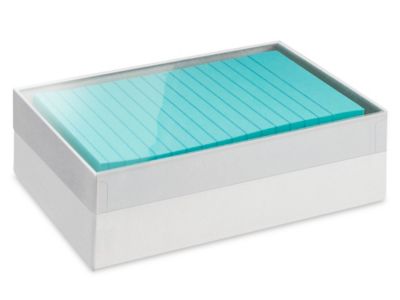 Clear Lid Boxes with White Base - 6 9/16 x 4 13/16 x 2