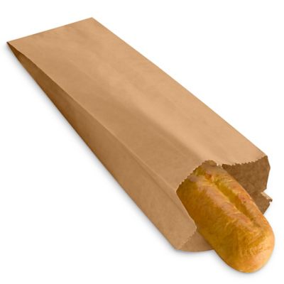 Paper Grocery Bags - 12 x 7 x 17, 1/6 Barrel, Flat Handle, Kraft - ULINE -  2 Bundles of 300 - S-18692, Brown Paper 