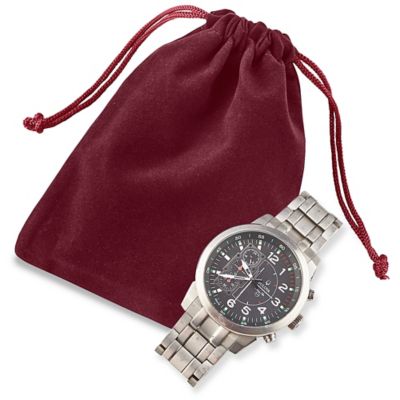 Velvet Pouches - 4 x 5 1/2", Burgundy S-9830BU