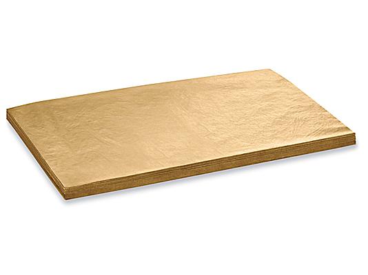 Tissue Paper Sheets - 20 x 30, Metallic Gold - ULINE - Bundle of 200 Sheets - S-9831GOLD
