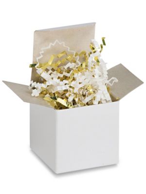 Crinkle Paper - 10 lb, Metallic Blend, Gold and White S-9834G/W