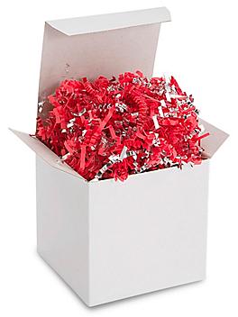 Crinkle Paper - 10 lb, Metallic Blend, Silver and Red S-9834R/SIL