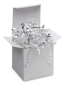 Crinkle Paper - 10 lb, Metallic Blend, Silver and White S-9834S/W