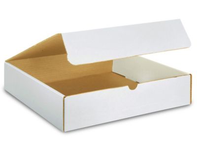 13 x 13 x 3" White Literature Mailers S-9852