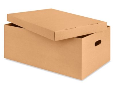 Cajas económicas para almacenamiento de archivos con tapa, 24 x 15