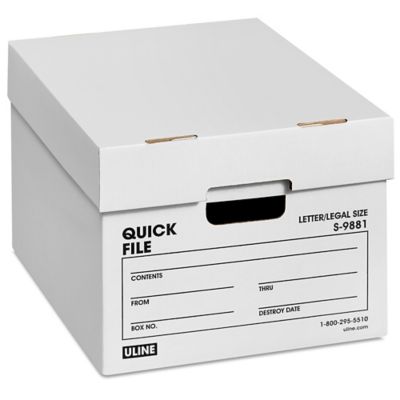 Quick File Storage Boxes - 15 x 12 x 10" S-9881