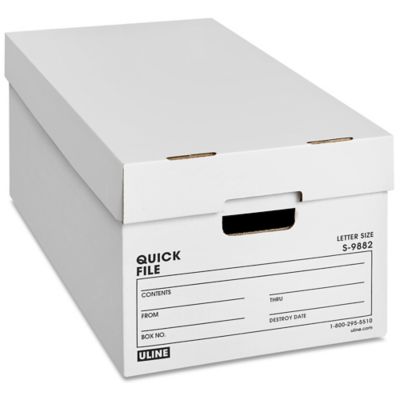 Plastic Storage File Box - 24 x 12 x 10 S-16322 - Uline