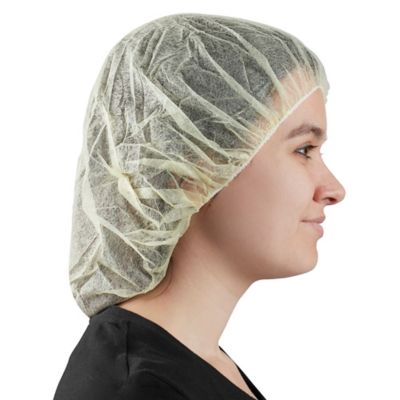 Polypropylene Bouffant Caps - 18", Yellow S-9891Y