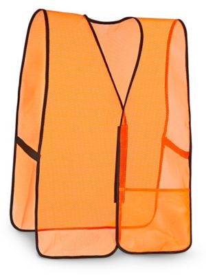 Gilet réfléchissant de sécurité orange haute visibilité à