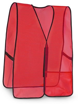 Neopelta Reflective Safety Vest Red Mesh, High Visibility Vest with Pockets  and Zipper, Padded Neck, Red with Yellow Trim S 