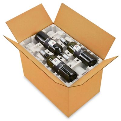 Cajas para Envíos de Botellas de Vino - Paquete para 2 Botellas S-5810 -  Uline