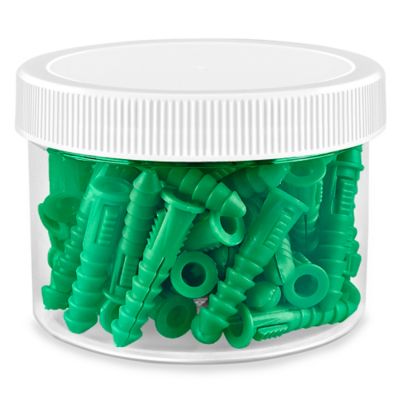  Clear Round Wide-Mouth Plastic Jars Bulk Pack - 8 oz
