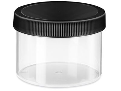 RW Base 8 oz Round Clear Plastic Candy and Snack Jar - with