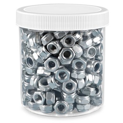 Clear Round Wide-Mouth Plastic Jars - 16 oz, White Cap S-9936 - Uline