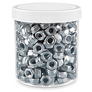 Clear Round Wide-Mouth Plastic Jars Bulk Pack - 16 oz, White Cap S-9936B-W