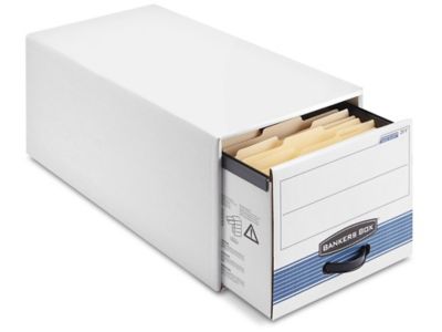 Heavy Duty Storage File Boxes - 24 x 12 x 10, White - ULINE Canada - Bundle of 12 - S-3888