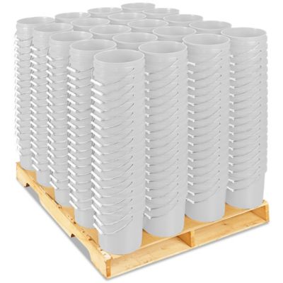 Plastic Pail Skid Lot - 2 Gallon, Natural S-9941NATS