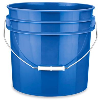 LIFE LATCH® NEW GENERATION 3.5 GALLON PLASTIC PAIL WITH BLUE SCREW TOP LID  – WHITE