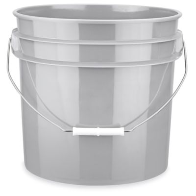 3.3 Gallon White Square Plastic Pail with Metal Handle (P8 Series)