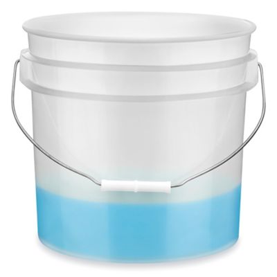 3.3 Gallon White Square Plastic Pail with Metal Handle (P8 Series)