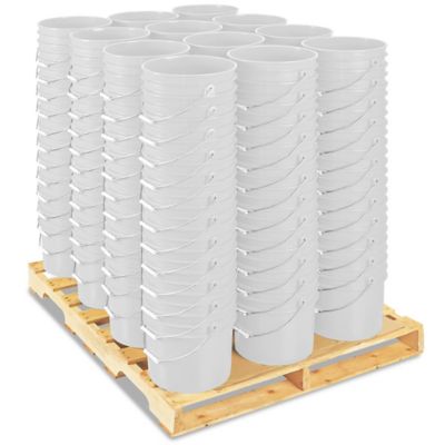 Plastic Pail Skid Lot - 3.5 Gallon, Natural S-9942NATS