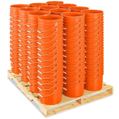 Plastic Pail Skid Lot - 3.5 Gallon, Orange S-9942OS