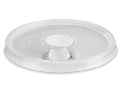 Couvercle avec bec verseur pour seaux en plastique de 3,5, 5, 6 et 7 gallons – Naturel