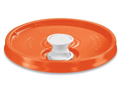 Couvercle avec bec verseur pour seaux en plastique de 3,5, 5, 6 et 7 gallons – Orange