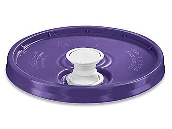 Lid with Spout for 3.5, 5, 6 and 7 Gallon Plastic Pail - Purple S-9943PUR