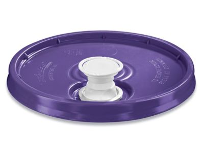 Lid with Spout for 3.5, 5, 6 and 7 Gallon Plastic Pail - Purple