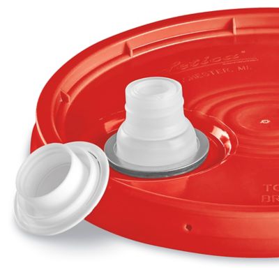 Lid for 5gal bucket w/spout Red