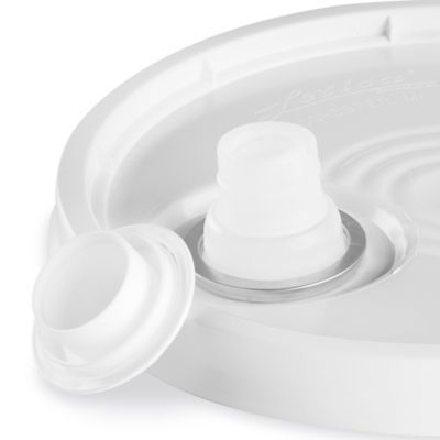 Lid with Spout for 3.5, 5, 6 and 7 Gallon Plastic Pail - White