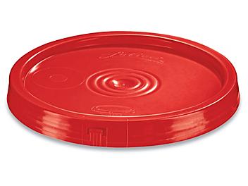 Standard Lid for 2 Gallon Plastic Pail - Red S-9947R