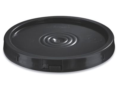 Couvercle standard pour seaux en plastique de 3,5, 5, 6 ou 7 gallons – Noir