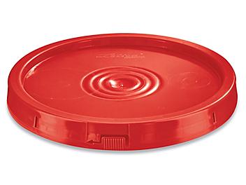 Standard Lid for 3.5, 5, 6 and 7 Gallon Plastic Pail - Red S-9948R