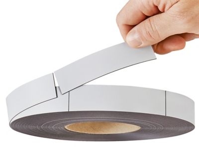 Magnetic Labels on a Roll - Perforated, 1" x 4" x 100' S-9953