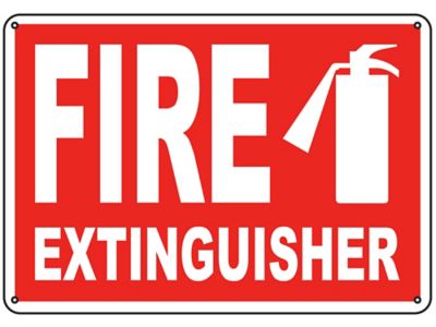 "Fire Extinguisher" Sign - Plastic S-9960P