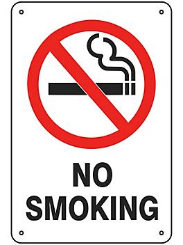 "No Smoking" Sign - Aluminum S-9963A