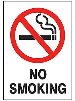 "No Smoking" Sign - Vinyl, Adhesive-Backed S-9963V