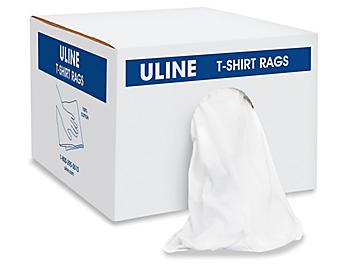 Premium White T-Shirt Rags - 25 lb box S-9980