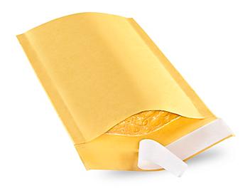 Uline Self-Seal Gold Bubble Mailers #000 - 4 x 8" S-9984